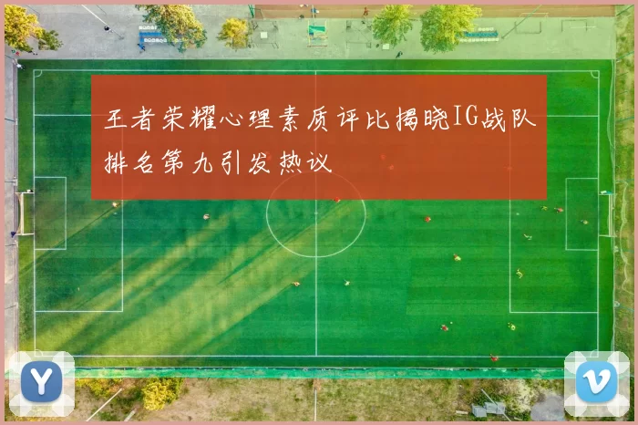 王者荣耀心理素质评比揭晓IG战队排名第九引发热议