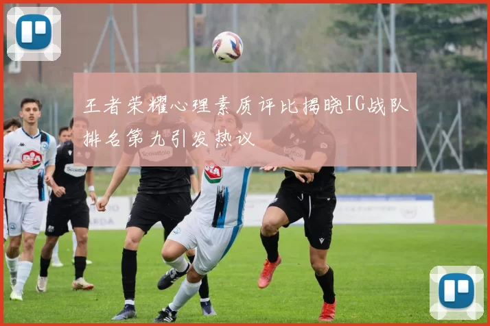 王者荣耀心理素质评比揭晓IG战队排名第九引发热议