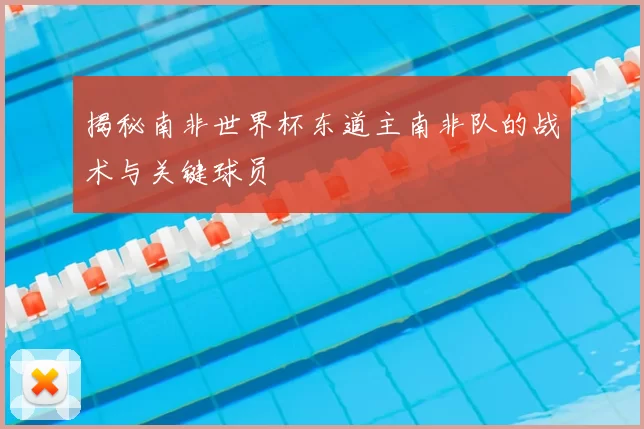 揭秘南非世界杯东道主南非队的战术与关键球员