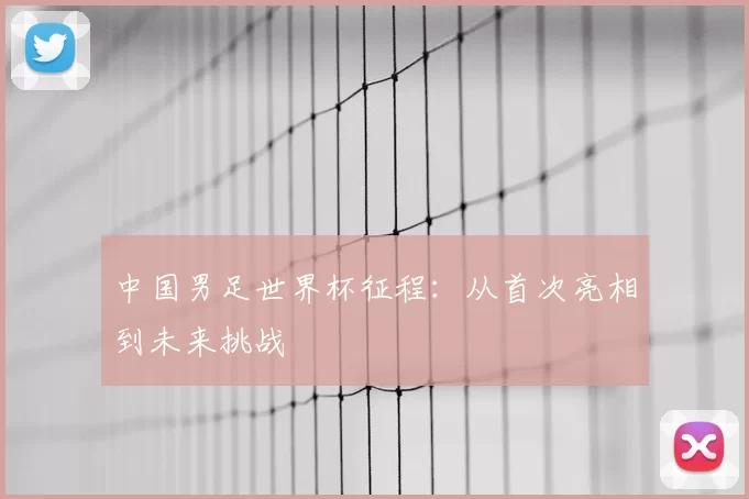 中国男足世界杯征程:从首次亮相到未来挑战