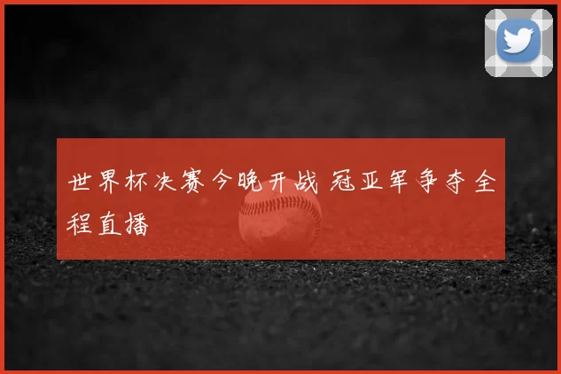 世界杯决赛今晚开战 冠亚军争夺全程直播
